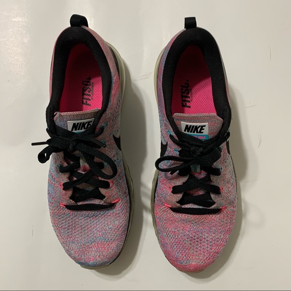Nike Flyknit Max Fitsole 2 Blue Pink Black 620659-104 Women’s Size 8 US - Picture 2 of 10
